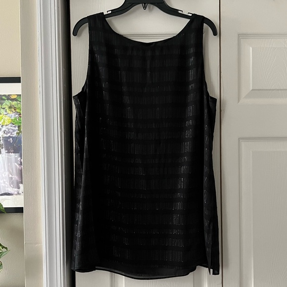 NWT Eileen Fisher Sheer Silk Glimmer Ballet Neck Tank - Picture 4 of 7